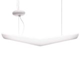 Artemide Mouette Mini pendant lamp 2004 design: Jean-Michel Wilmotte plastic wing shaped lampshade Italy fluorescence