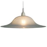 Massive grid pendant lamp round white metal gauze lampshade 1980s Belgium Bakelite E27 socket