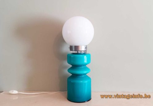 Turquoise Glass Table Lamp 2