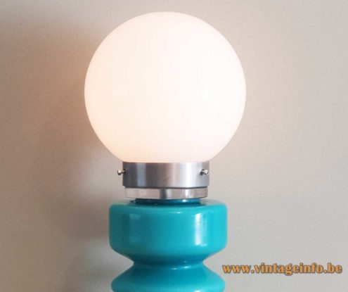 Turquoise Glass Table Lamp 5