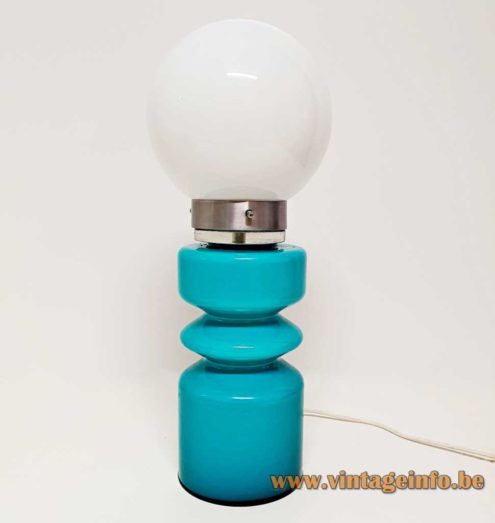 Turquoise Glass Table Lamp 6