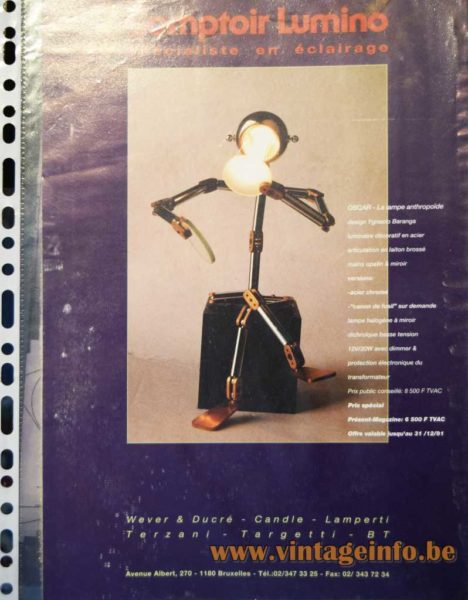 Ygnacio Baranga Osqar Table Lamp Publicity Photos 4