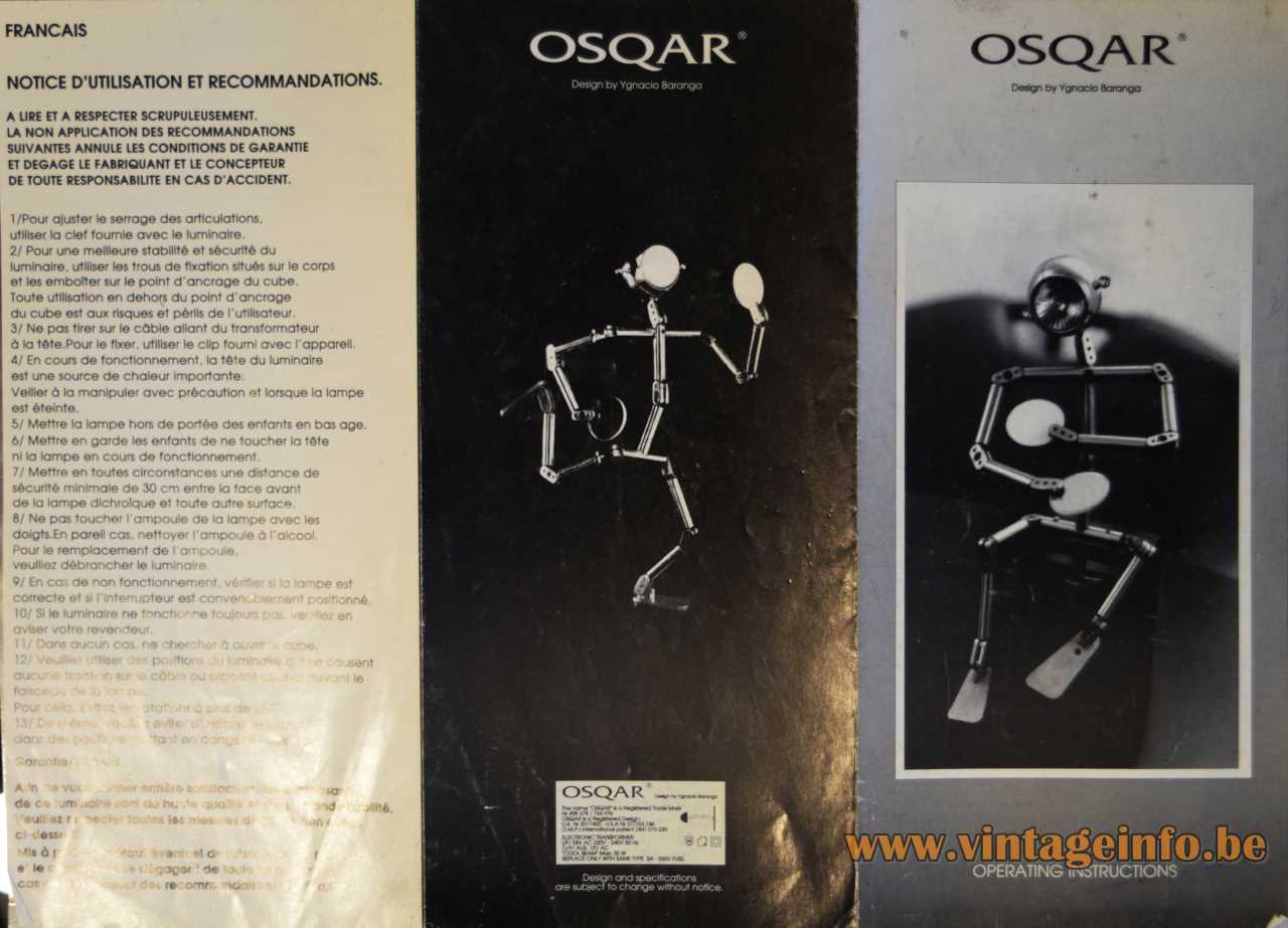 Ygnacio Baranga Osqar Table Lamp - Publicity Photo's, 1990s, Belgium 