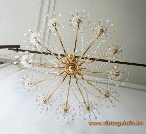 1970s Crystal Glass Chandelier 5