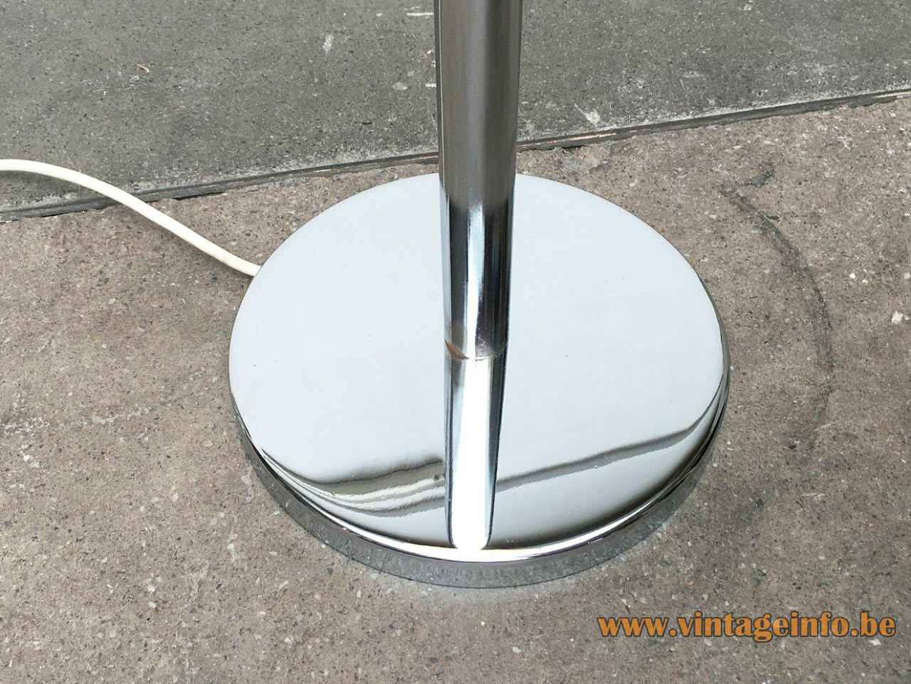 Atelje Lyktan Bumling floor lamp round chrome base thick 1968 design: Anders Pehrson Sweden