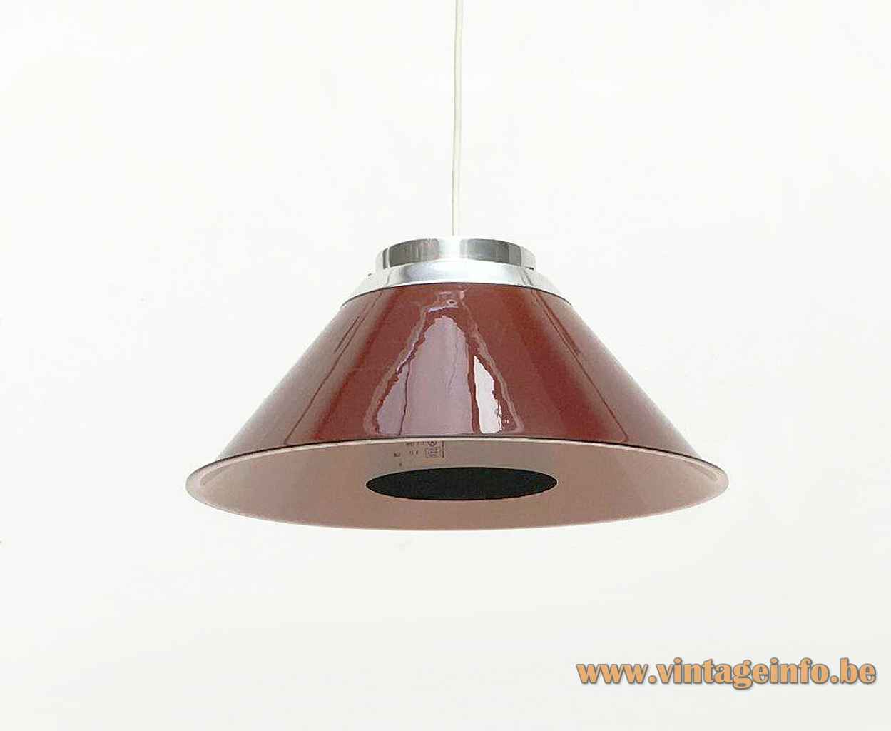 Ateljé Lyktan Mars pendant lamp 1972 design: Per Sundstedt conical degrading orange acrylic lampshade Sweden 1970s