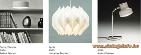 Atelje Lyktan Pyrola Pendant lamp 960s design: Hannelore Dreutler catalogue picture