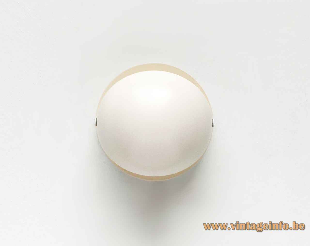 Cosack eclipse wall lamp white metal base adjustable half round lampshade 1960s 1970s Germany E27 socket