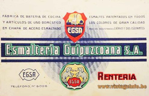 GSA - Esmaltería Guipuzcoana S.A. Publicity