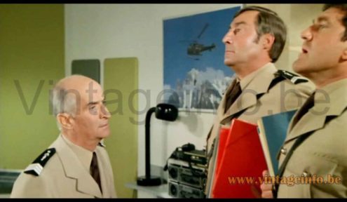 Fagerhults Cobra desk lamp used as a prop in the 1982 Louis de Funes film Le Gendarme Et Les Gendarmettes