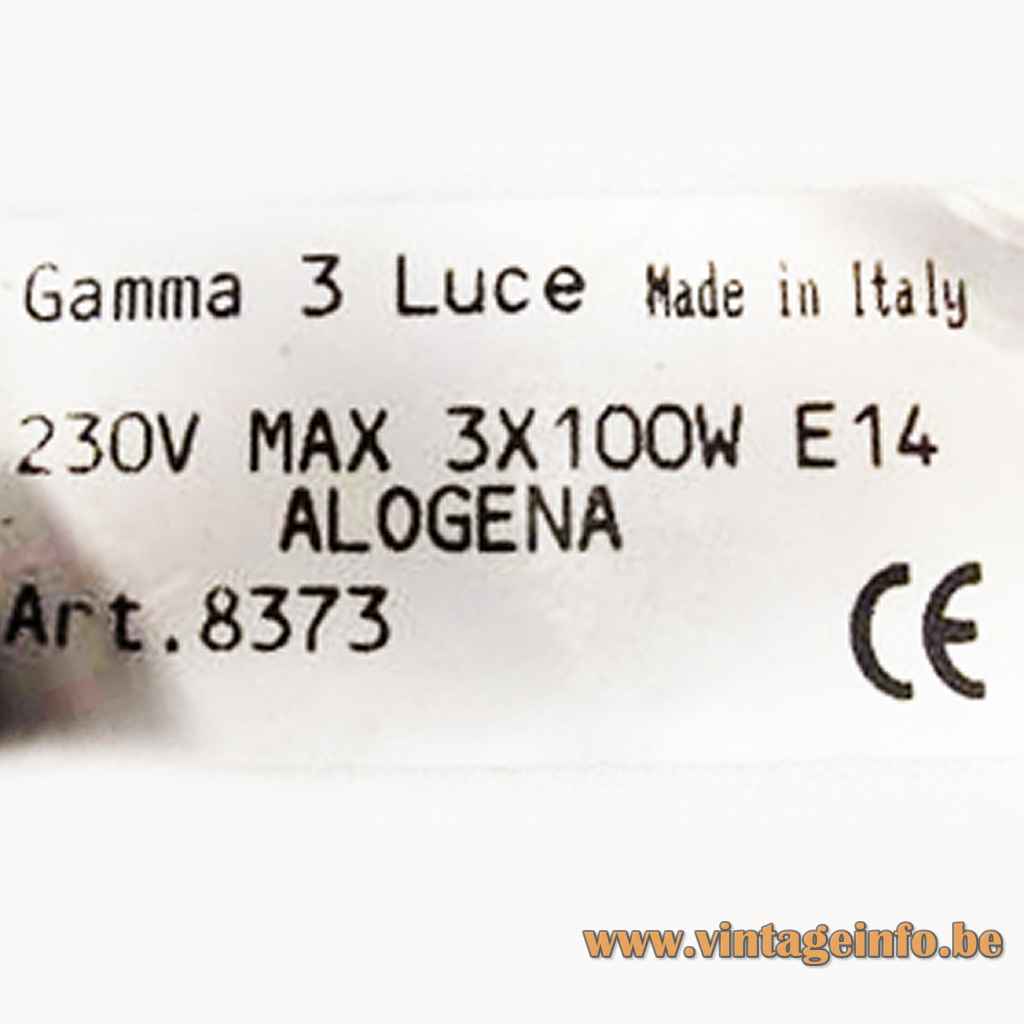 Gamma 3 Luce label 