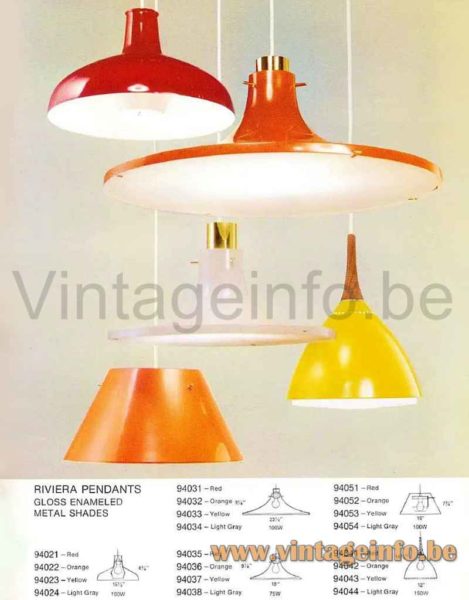 Hans-Agne Jakobsson Metalarte Pendant Lamp - 1969 Prescolite Catalogue Picture