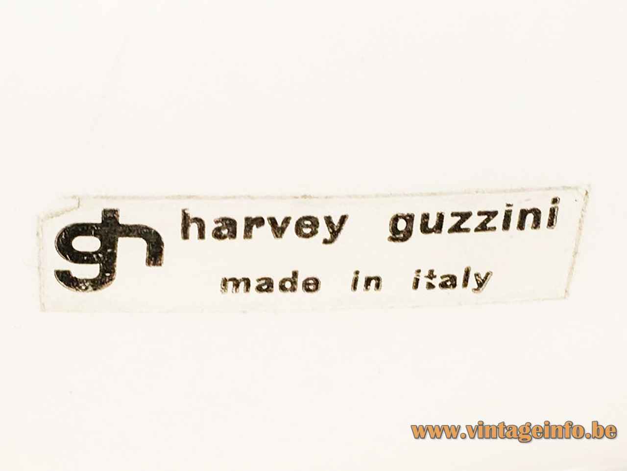 Harvey Guzzini Quadrifoglio table lamp label 1960s 1970s Italy model: 4000