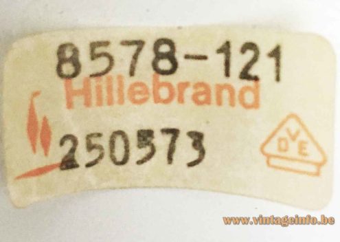 Hillebrand Wall Lamp 8578 Label