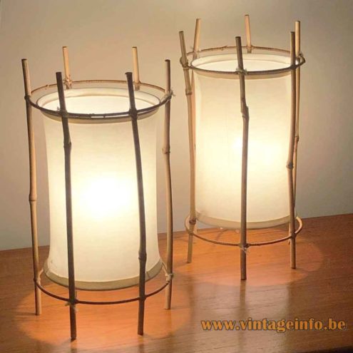 Louis Sognot Rattan Table Lamp 1