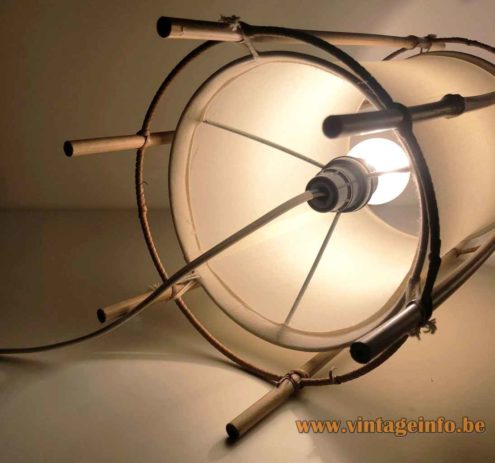 Louis Sognot Rattan Table Lamp 4