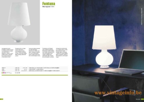 Max Ingrand FontanaArte 1853 Table Lamp - 2010 Catalogue Picture