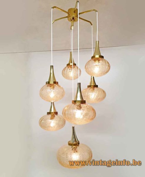 Oval Crackle Globes Pendant Chandelier 1