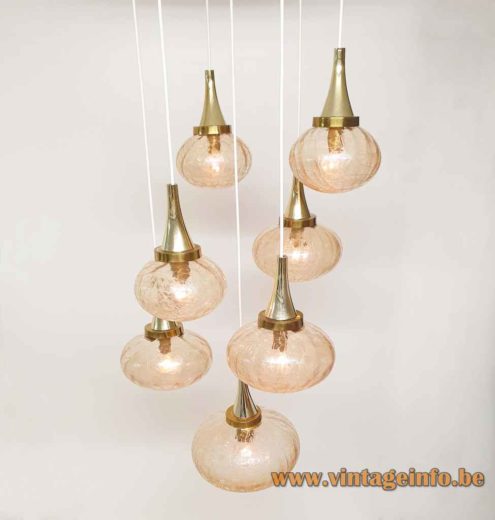 Oval Crackle Globes Pendant Chandelier 2