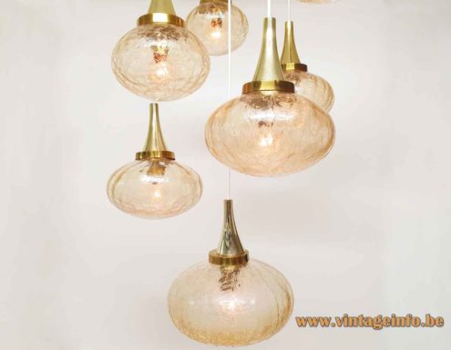 Oval Crackle Globes Pendant Chandelier 4