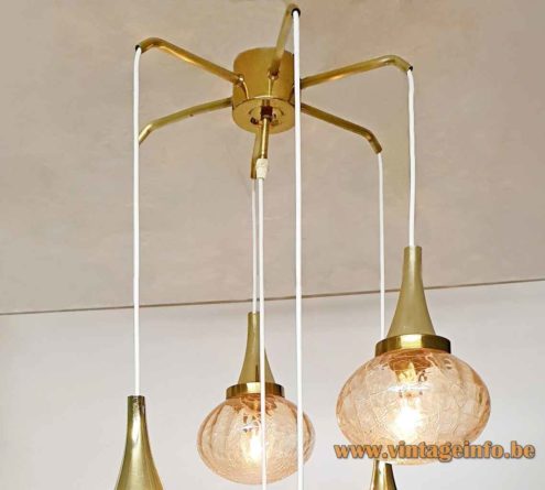 Oval Crackle Globes Pendant Chandelier 6