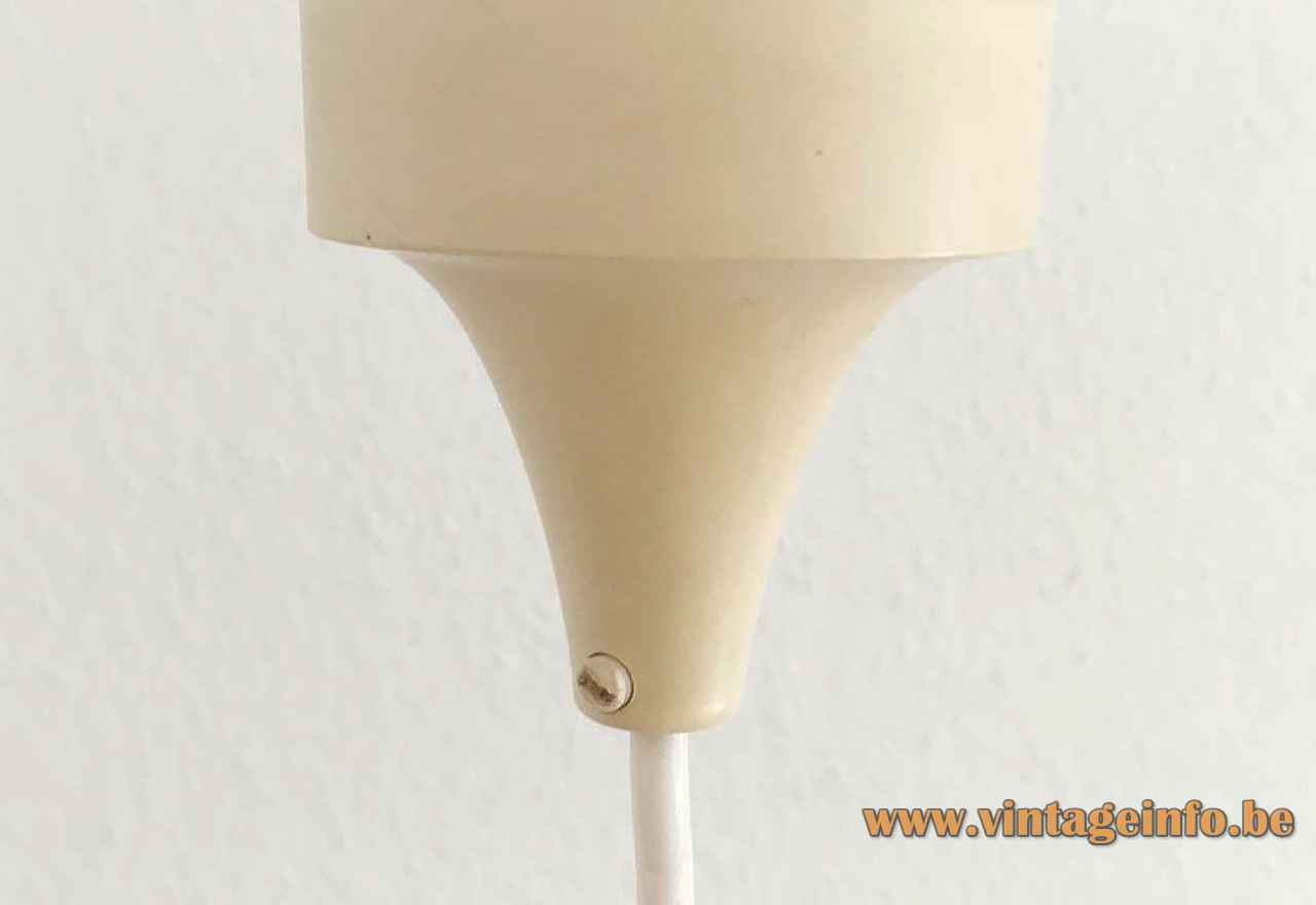 Staff P118 pendant lamp white conical plastic canopy 1960s 1970s Germany