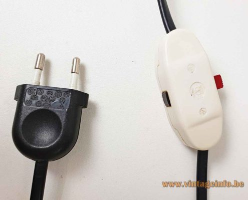 1980s Massive Art Deco Table Lamp Switch Plug