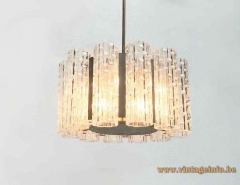 DORIA Big Glass Tubes Chandelier 1