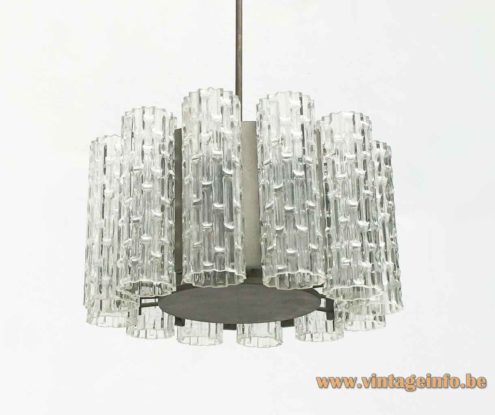 DORIA Big Glass Tubes Chandelier 3