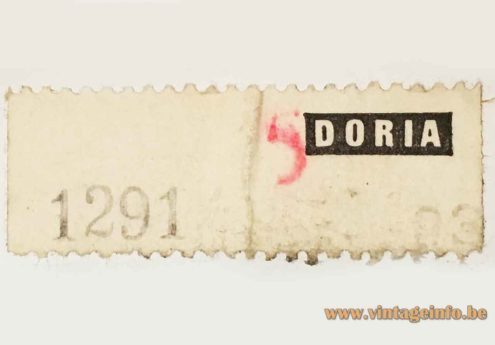 DORIA Oval Globe Table Lamp White Version 1960s Label