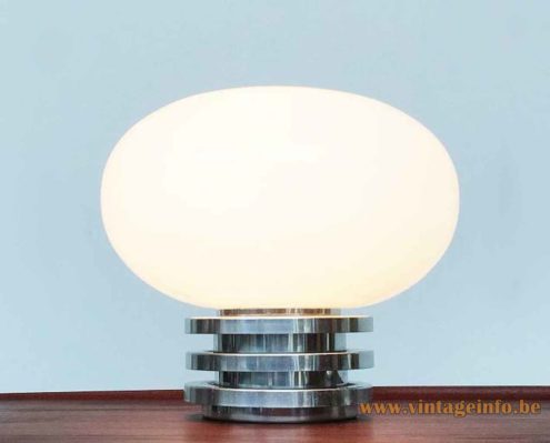 DORIA Oval Globe Table Lamp White Version