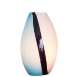 EGLO Empori table lamp blue black & white hand-blown glass lampshade 2000s Austria E27 socket