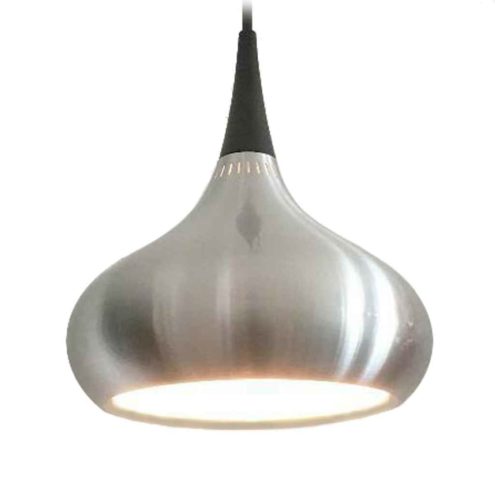 Fog & Mørup Orient pendant lamp round conical aluminium lampshade elongated slots Jo Hammerborg design 1960s 1970s