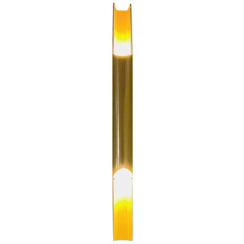 Lyfa Pan-Opticon wall lamp long aluminium tube lampshade yellow inside 1970s design: Bent Karlby Denmark