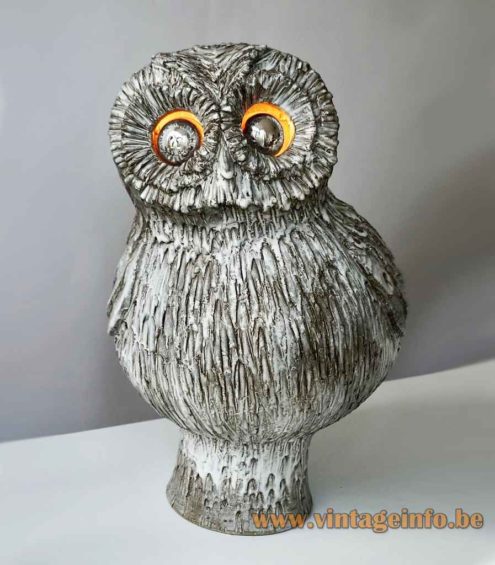 Marius Bessone Ceramic Owl Table Lamp 1