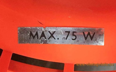 Nordisk Solar Minisol Pendant Lamp Max 75 Watt Label