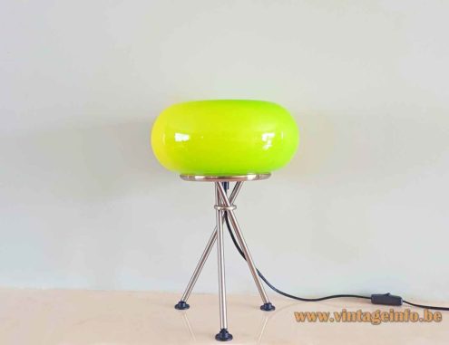Trio Leuchten Green Glass Table Lamp 1