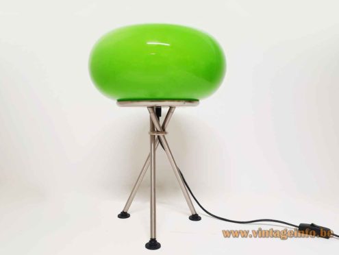 Trio Leuchten Green Glass Table Lamp 2