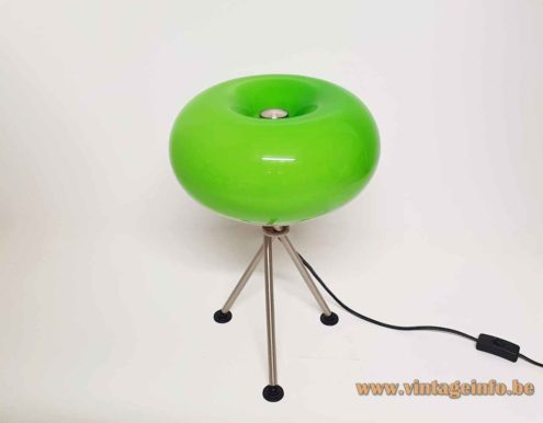 Trio Leuchten Green Glass Table Lamp 3