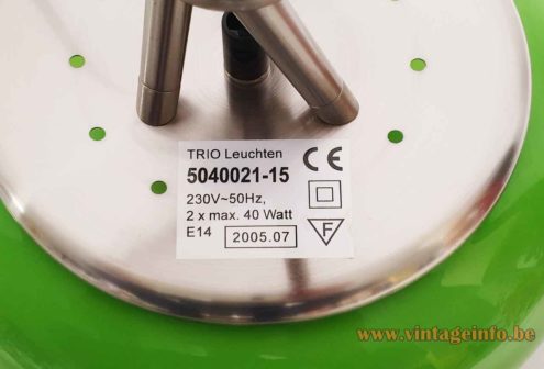 Trio Leuchten Green Glass Table Lamp 6