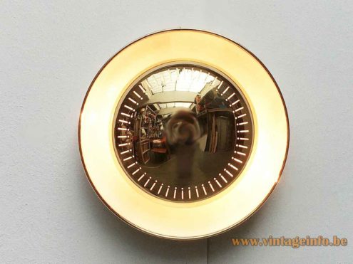 1950s Round Brass Wall Lamp 1