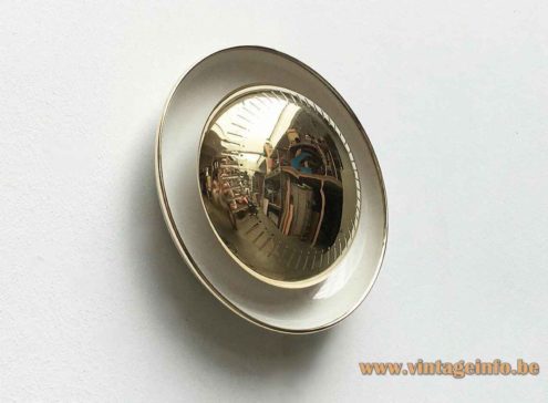 1950s Round Brass Wall Lamp 6