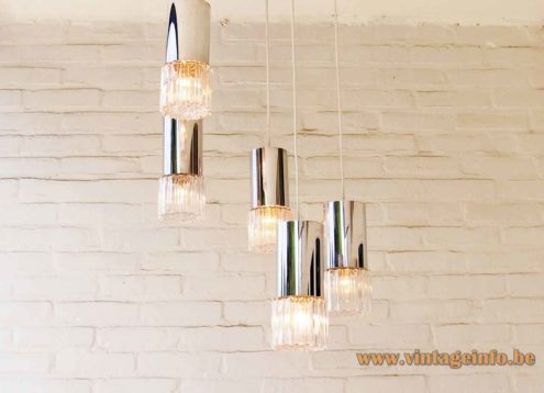 1970s Cascading Bubble Glass Chandelier 2