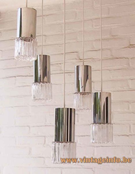 1970s Cascading Bubble Glass Chandelier 3