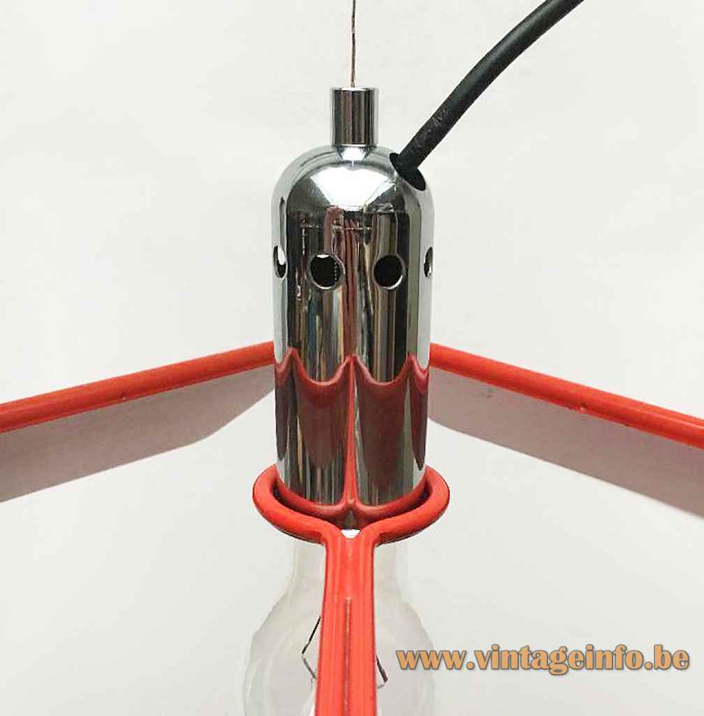 Harvey Guzzini Diaframma pendant lamp design: Fabio Lenci 4 adjustable metal slats square lampshade iGuzzini Italy 7064