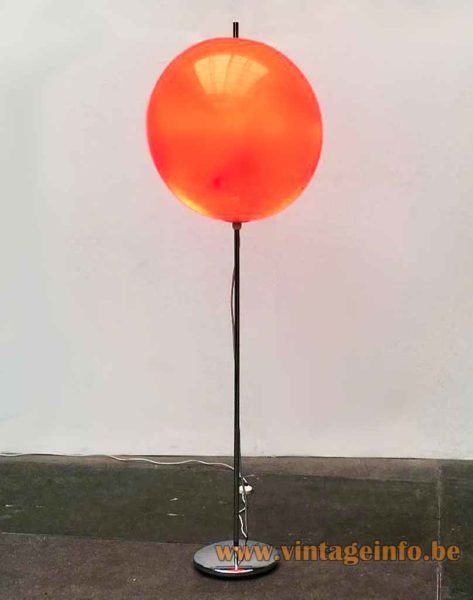 Honsel Leuchten Orange Globe Floor Lamp 1