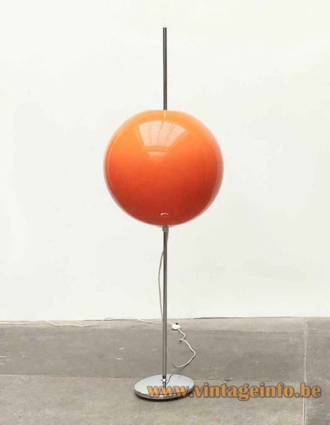 Honsel Leuchten Orange Globe Floor Lamp 3
