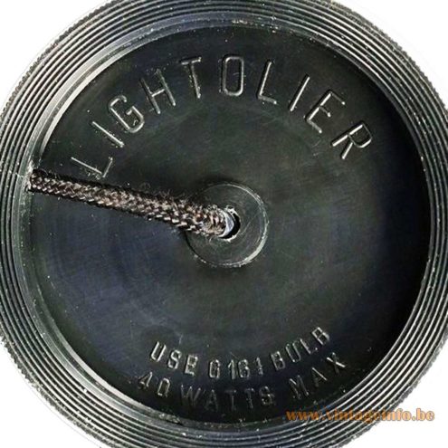 Lightolier Interplay 1 Table Lamp - Bottom Label