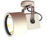 Louis Poulsen Unispot lamp 1968 design white plastic spotlight lampshade aluminium reflector Denmark E27 socket