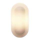 Peill+Putzler oval wall lamp white opal glass lampshade 1970s 1980s Germany E14 socket